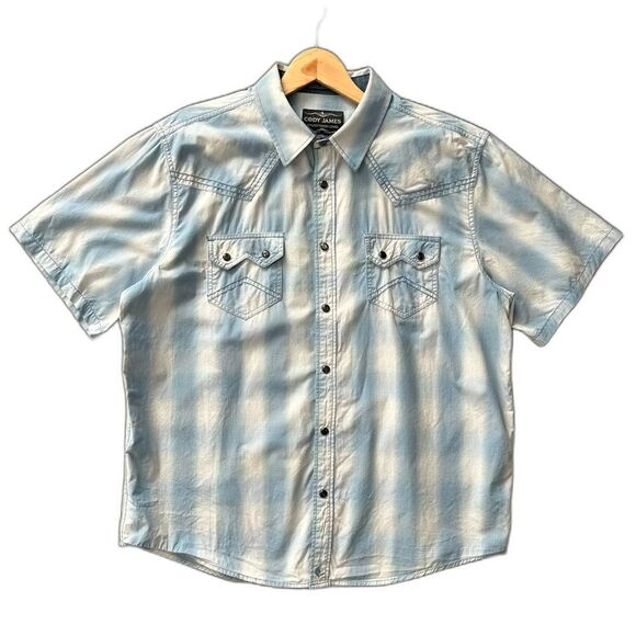 Cody James Other - Cody James Button Up Shirt Regular Fit Western Short Sleeve Collared Sz XL Plaid